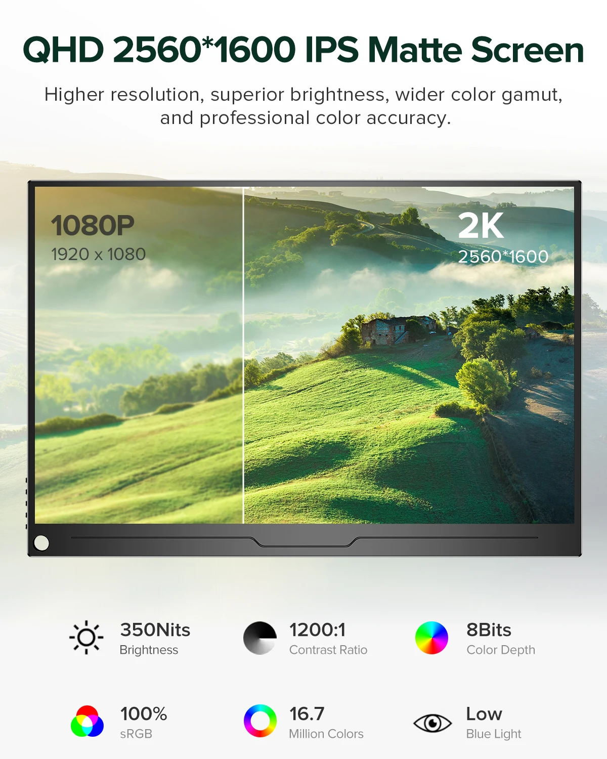 UPERFECT 2.5K Portable Monitor 16