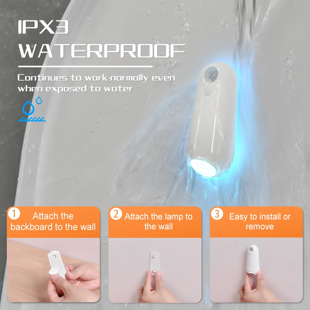 Toilet Night Light Motion Sensor Light Toilet Bowl Light RGB 7Color Changing For Bathroom Decoration LED Rechargeable LED Light-4