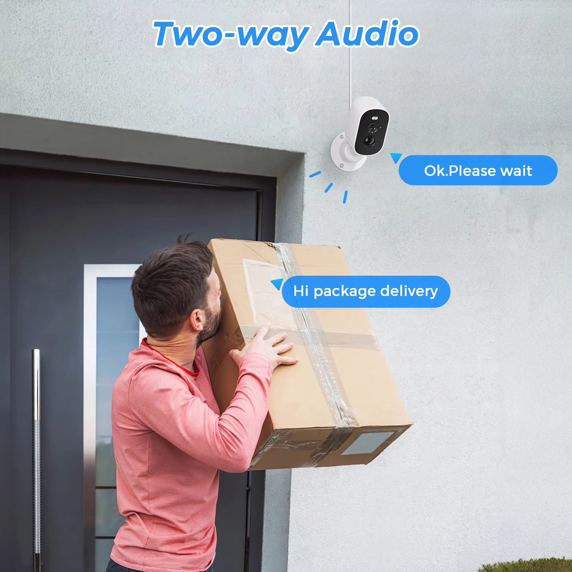 1080P WiFi Camera Solar Outdoor Wireless Battery Powered Bullet Security Camera PIR Motion Alarm Cloud Storage Two Way Audio-5