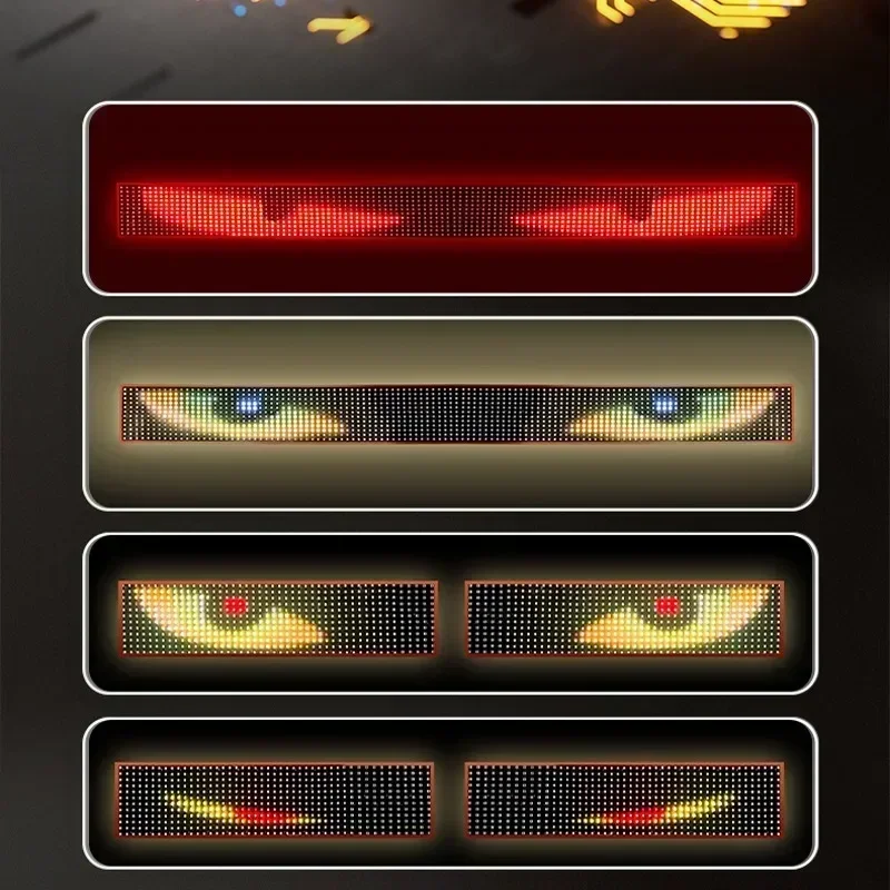 2M Devil‘s Eyes LED Matrix Panel Screen Light Remote Control Animation Display LED Screen Light for Car Truck Windshield-3