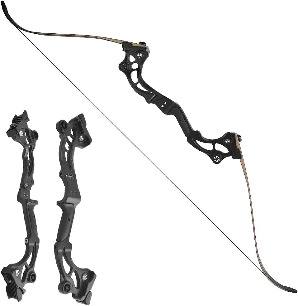 64” Archery Takedown Recurve Bow Athletic Competition Bow Set 30-60lbs Right Hand for Professional Practice Shooting Hunting