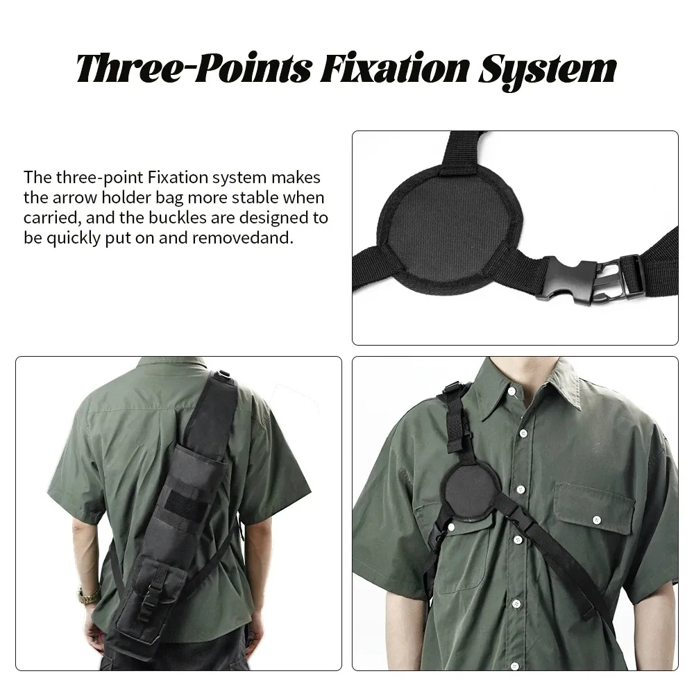 Outdoor Multi-Function Archery Quiver for Arrows Back with Molle System Tactical Arrow Holder Archery Bag Accessories and Pocket-2