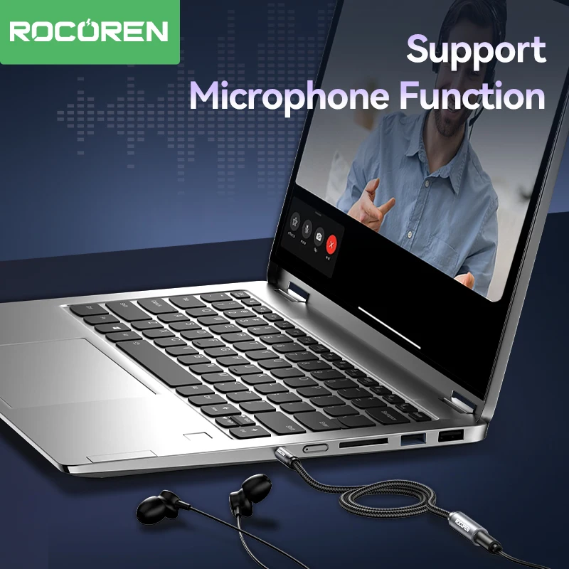 Rocoren AUX Cable 3.5mm Jack Male to Female Audio Extension Speaker Cable Converter For Phone Headphones Laptops Tablets adapter-4