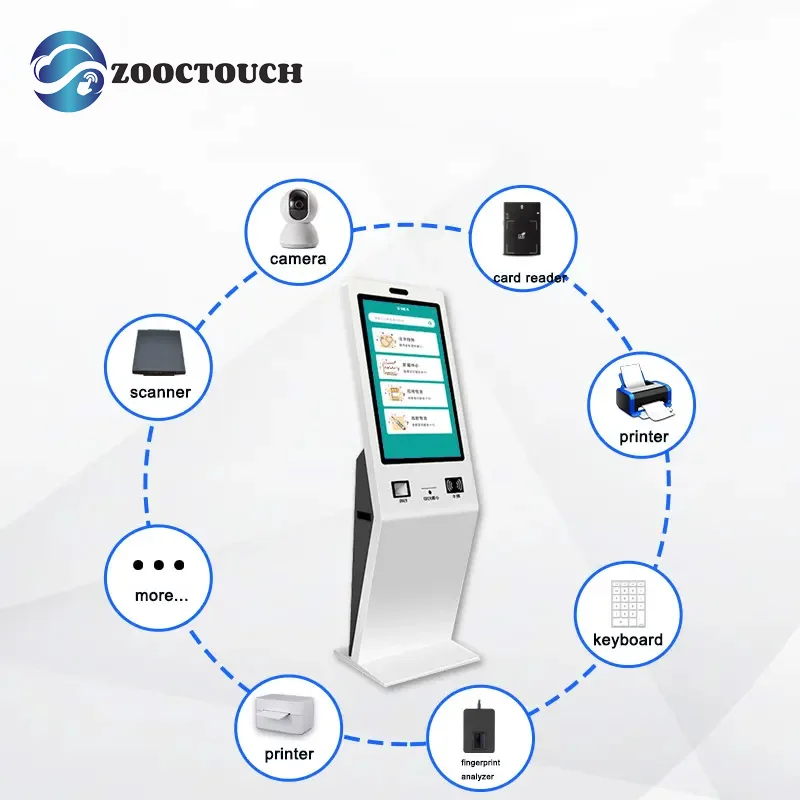 22/24/27/32/43 Inch Self Service Payment Terminal Kiosk LCD Capacitive Touch Screen with QR Scanner Printer NFC Ticket Machines-5