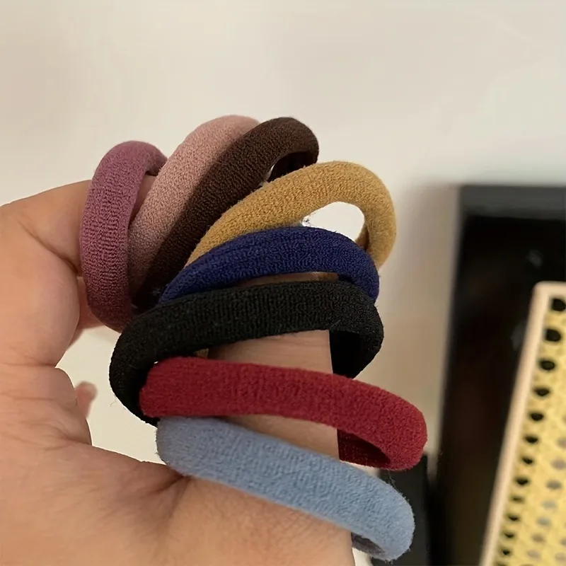 50PCS/Set New Women Girls Candy Colors Nylon Basic Scrunchie Hair Tie Ponytail Hold Hair Rubber Bands Fashion Hair Accessories-3