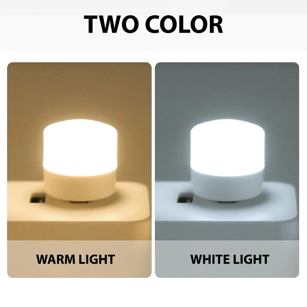 1/10Pcs Mini USB Night Light Warm White Eye Protection Book Reading Light USB Plug Computer Mobile Power Charging LED Night Lamp-2