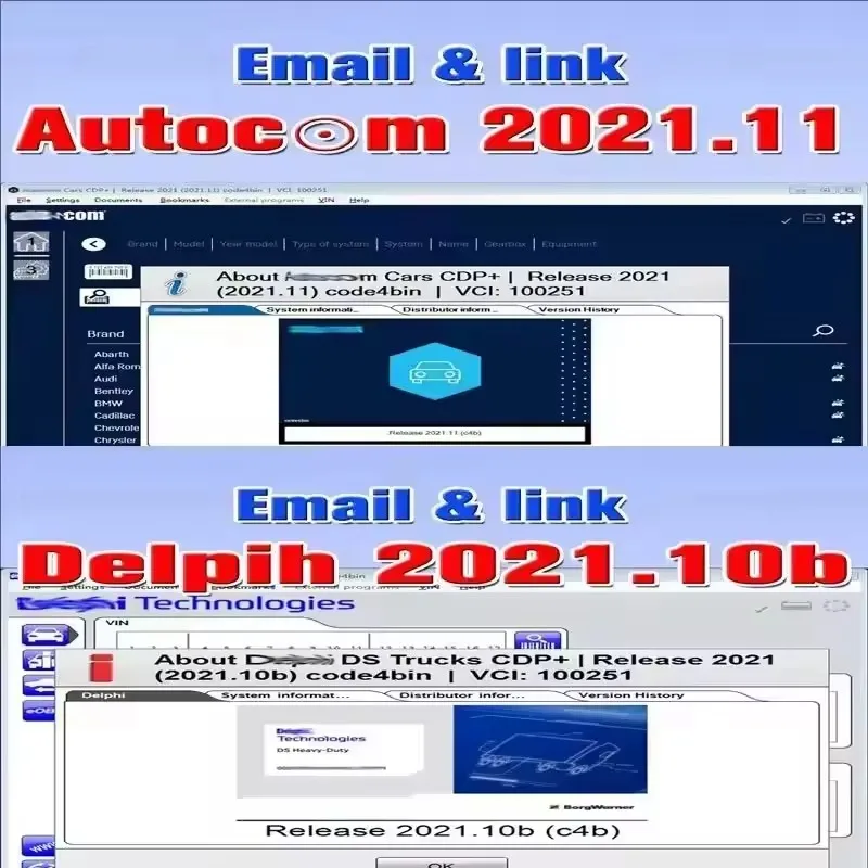 2021.11 Auto + Com Diagnostic Software Package - Delphi 2021.10b + DS150E + Free Keygen-6