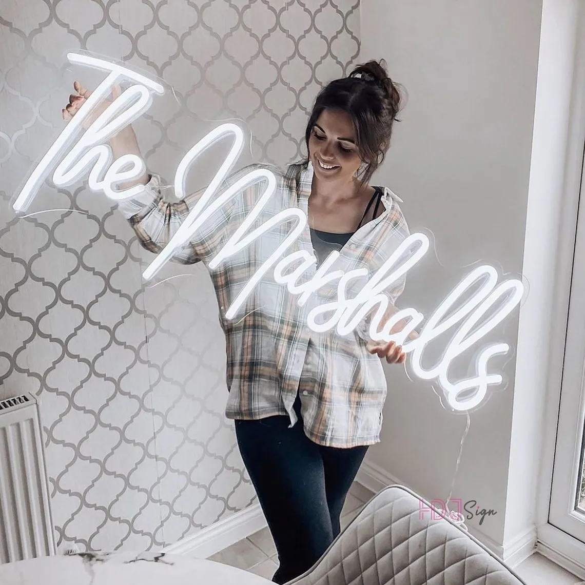 Custom Neon Sign Led Name Light Personalized Name Led Neon Lights Custom Logo Wedding LED Neon Signs Bedroom Wedding Decoration