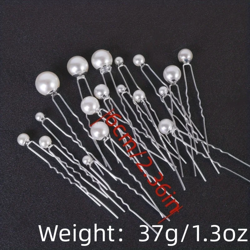 18Pcs Wedding Pearl Hair pins For Women Bride Bridal Hair Accessories Fashion Women Hair Clips Many Wedding Hair Jewelry Hairpin-6