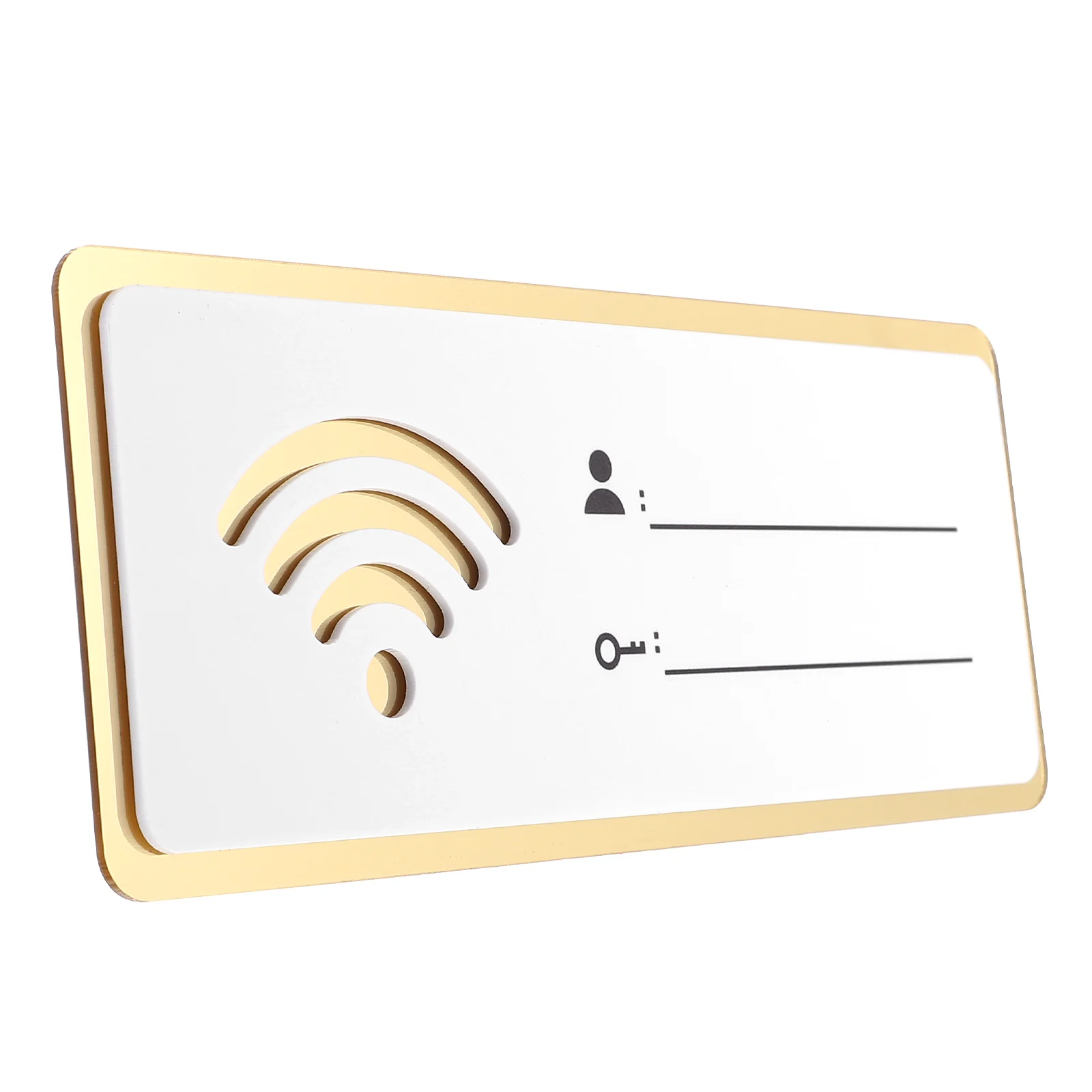 1Pc Wifi Password Sign Acrylic Material Wireless Network Coverage Signage Restroom Plaque Home Hotel Display Guest Information-5