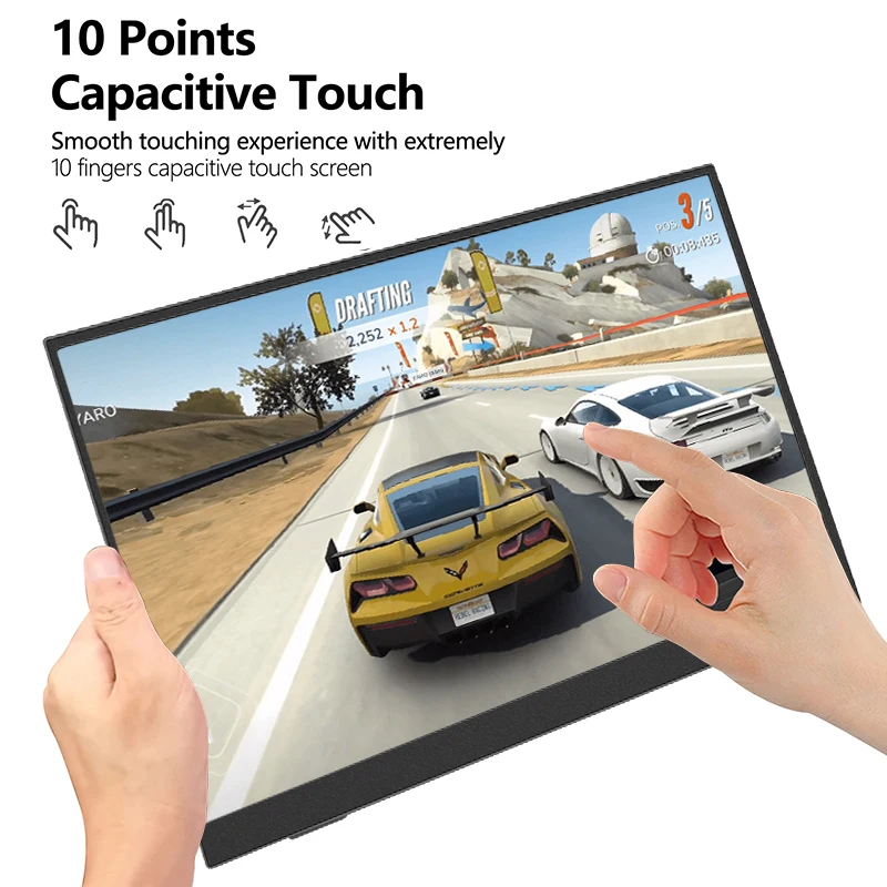 14.1 Inch Touch Screen Portable Monitor 100%sRGB 400cd/m2 Gaming Computer Expand Display For XBox PS4/ 5 Switch Loptop-3