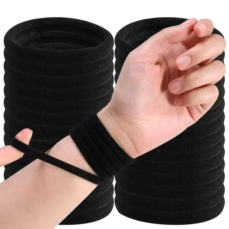 200PCS/Set Women Girls Basic Hair Bands Simple Solid Colors Elastic Headband Hair Ropes Ties Hair Accessories Ponytail Holder-2