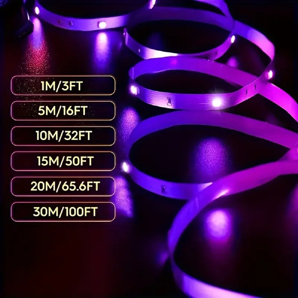 LED Strip Light Color USB RGB Tpae Bluetooth LED Strip Bedroom Decoration 5050 5m 10m 15m 20m 30m TV LED Backlight For Christmas-3