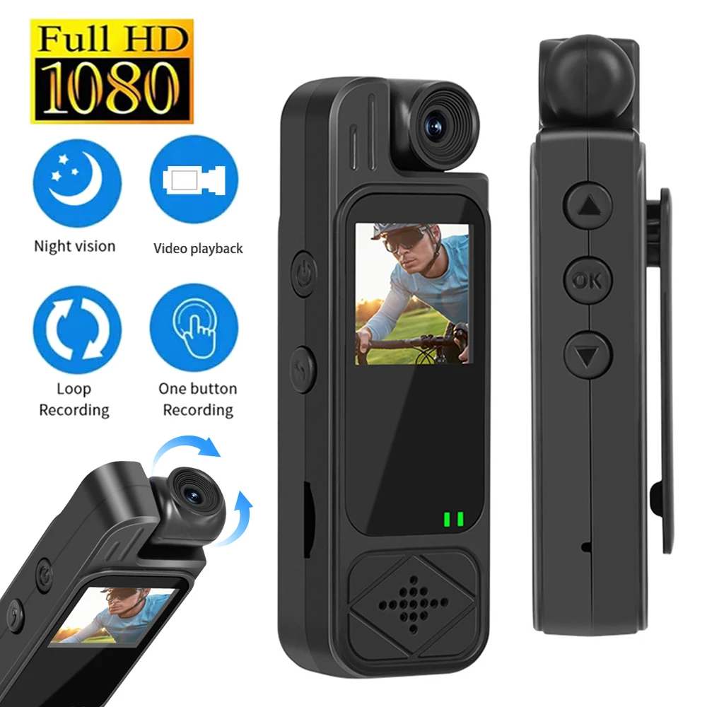Portable HD 1080P Mini Camera Digital Video Recorder Worn Police Small Body Cam Infrared Night Vision Sports DV Camcorders-2