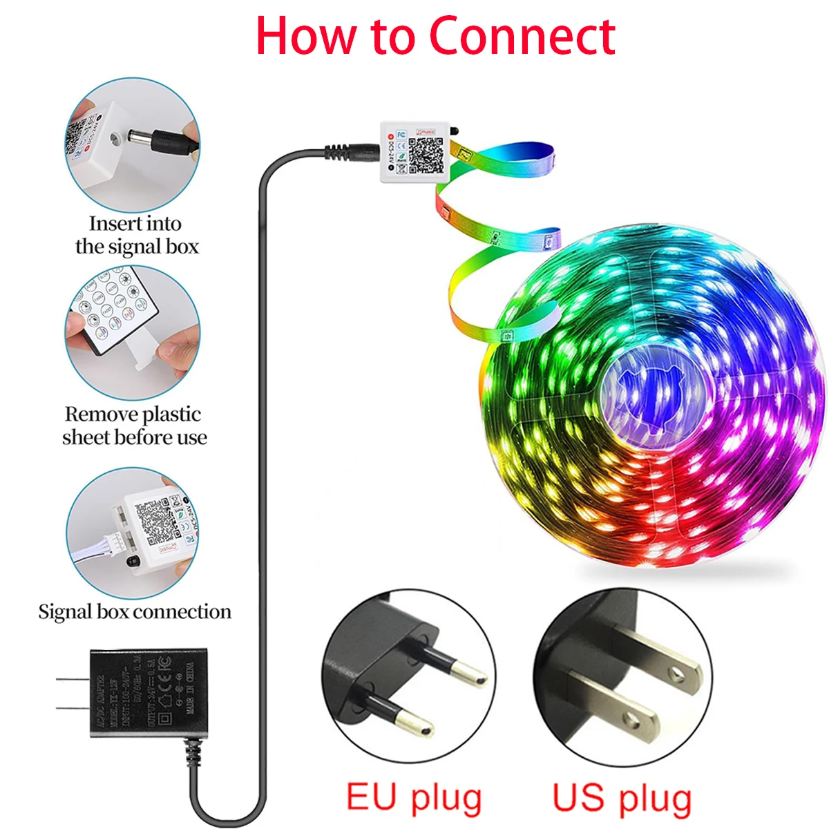 Led Lights for Room Music Sync RGB Led Strip Lights 10m 20m 30m Flexible Ribbon for Room Bedroom Decor TV Backlights-5