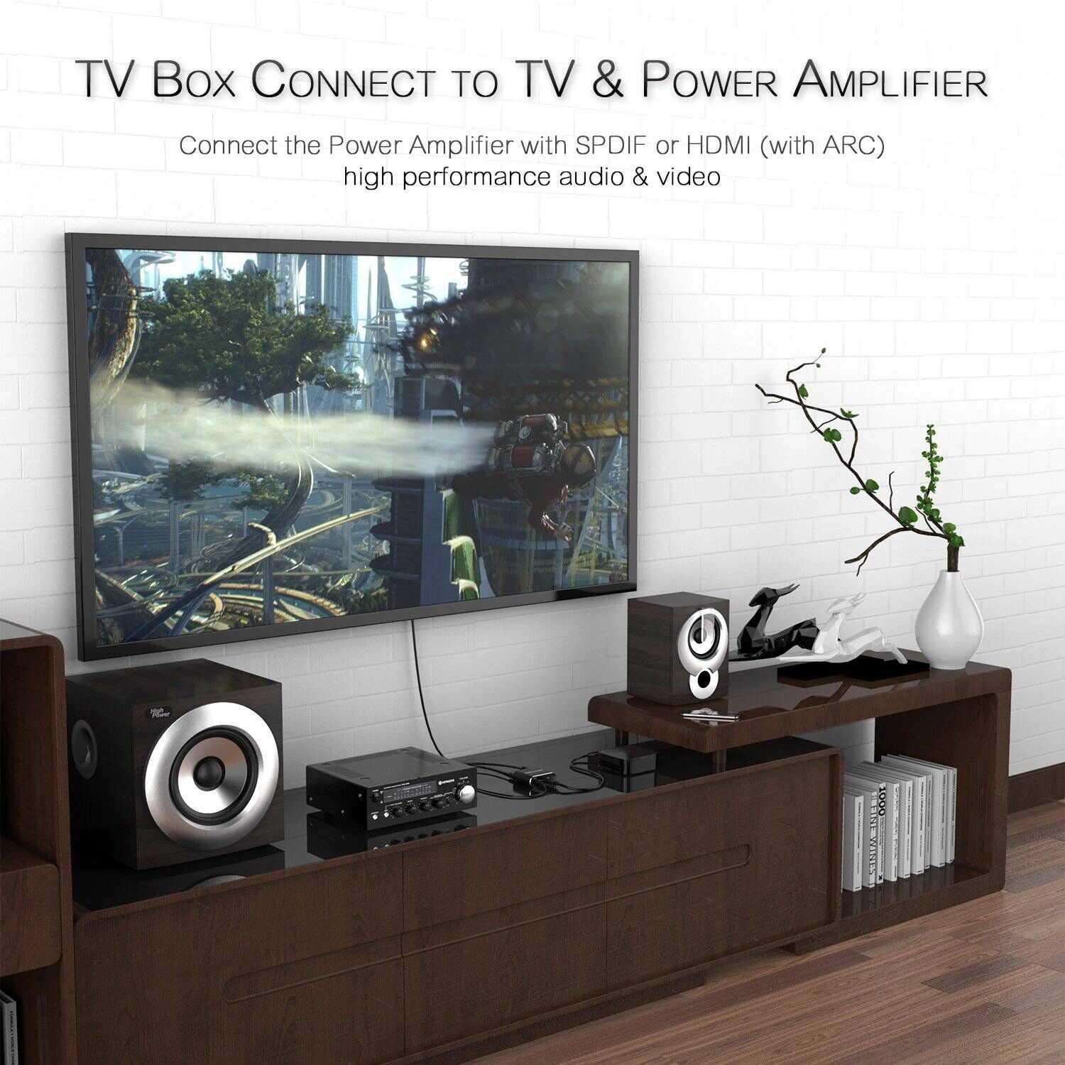 HDMI audio extractor 4K 60Hz HDMI 2.0 Audio Extractor ARC Splitter 5.1 Ch HDMI to toslink audio converter for PS5 Xbox series X-6