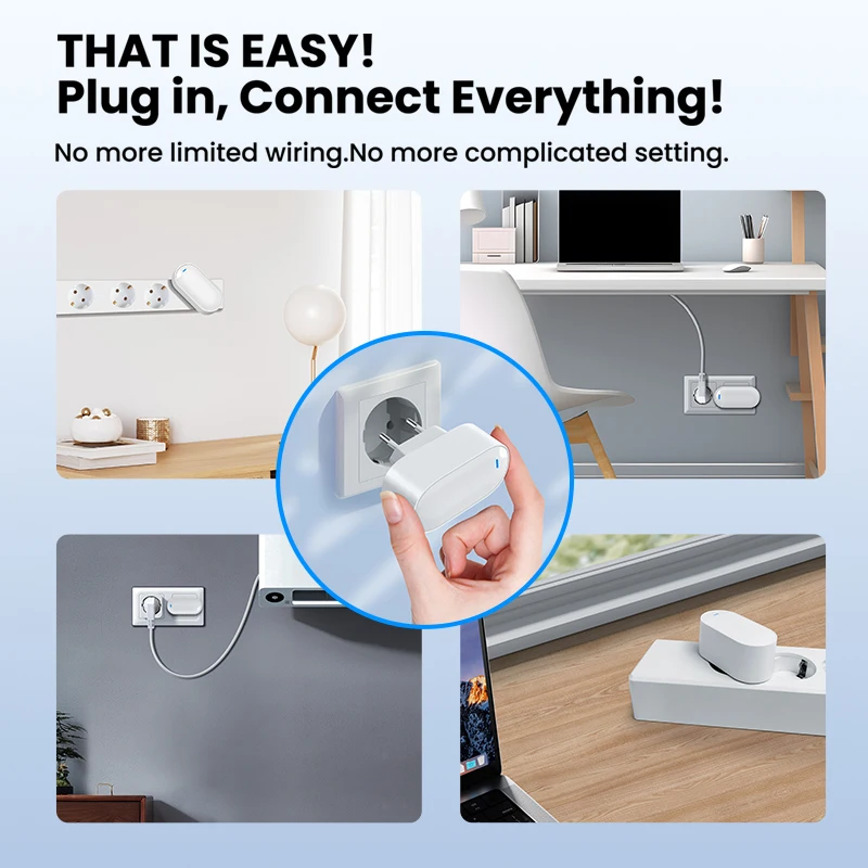 KEMEK Tuya ZigBee Gateway Hub Plug-in Type Multi-mode ZigBee Gateway Bridge Bluetooth Mesh Hub Supports Smart Home Automation-3