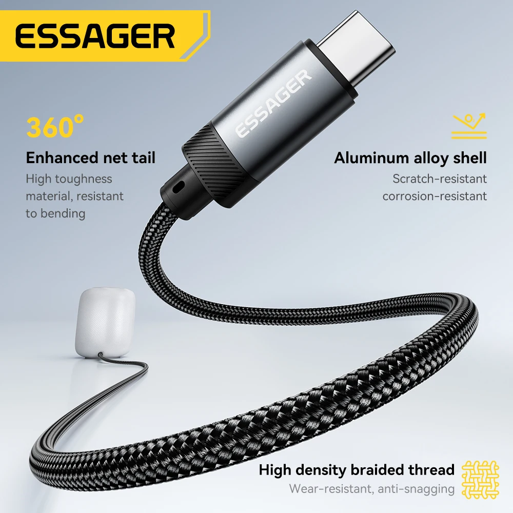 Essager USB C To 3.5mm Aux Jack Adapter Speaker and Headphone 3.5 Mm Aux Audio Splitter Jack 3 5 Cable for iphone Huawei Xiaomi-6
