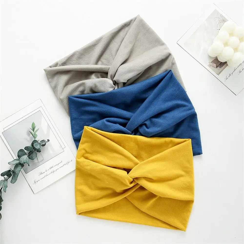 Hair Accessories Twisted Extra Large Thick Wide Headbands Turban Workout Headband Head Wraps for Women-2