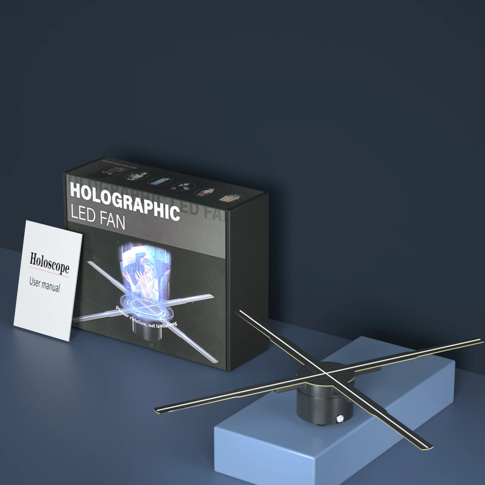 3D Hologram Projector Fan Led Display Flexible Control Led Display Sign Advertising Machine Custom Logo Player Wall Mounted-5