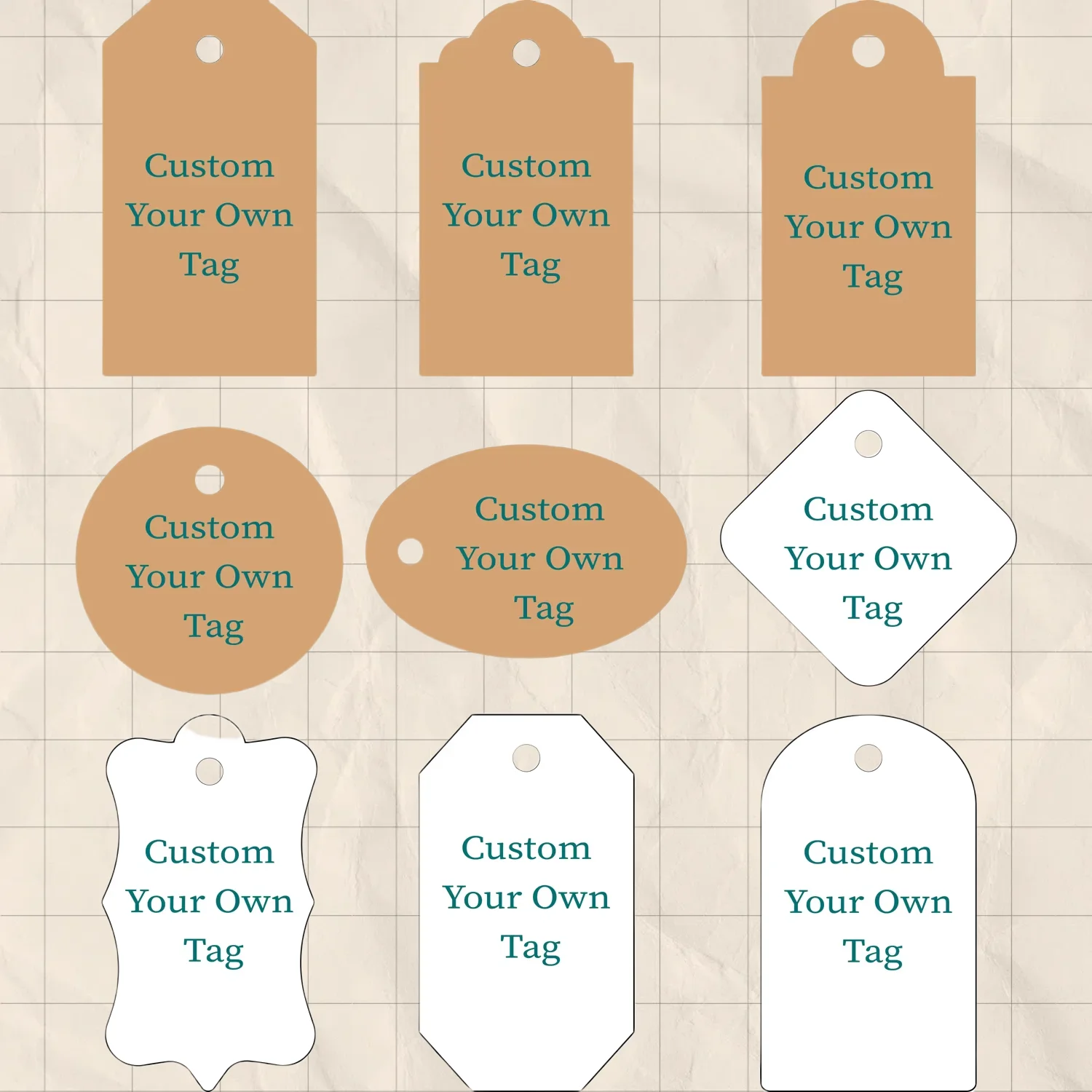 100PCS Personalized Christmas Wedding Gift Tags Handwritten Custom Calligraphy Kraft Paper Tags Single-Sided No String