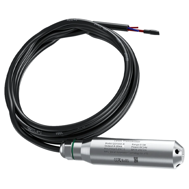 Water Level Sensor 4-20mA 0-10V 0-5V RS485 Level Transmitter 0-5m Liquid Level Sensor Transmitter 304SS Level Sensor Probe-4