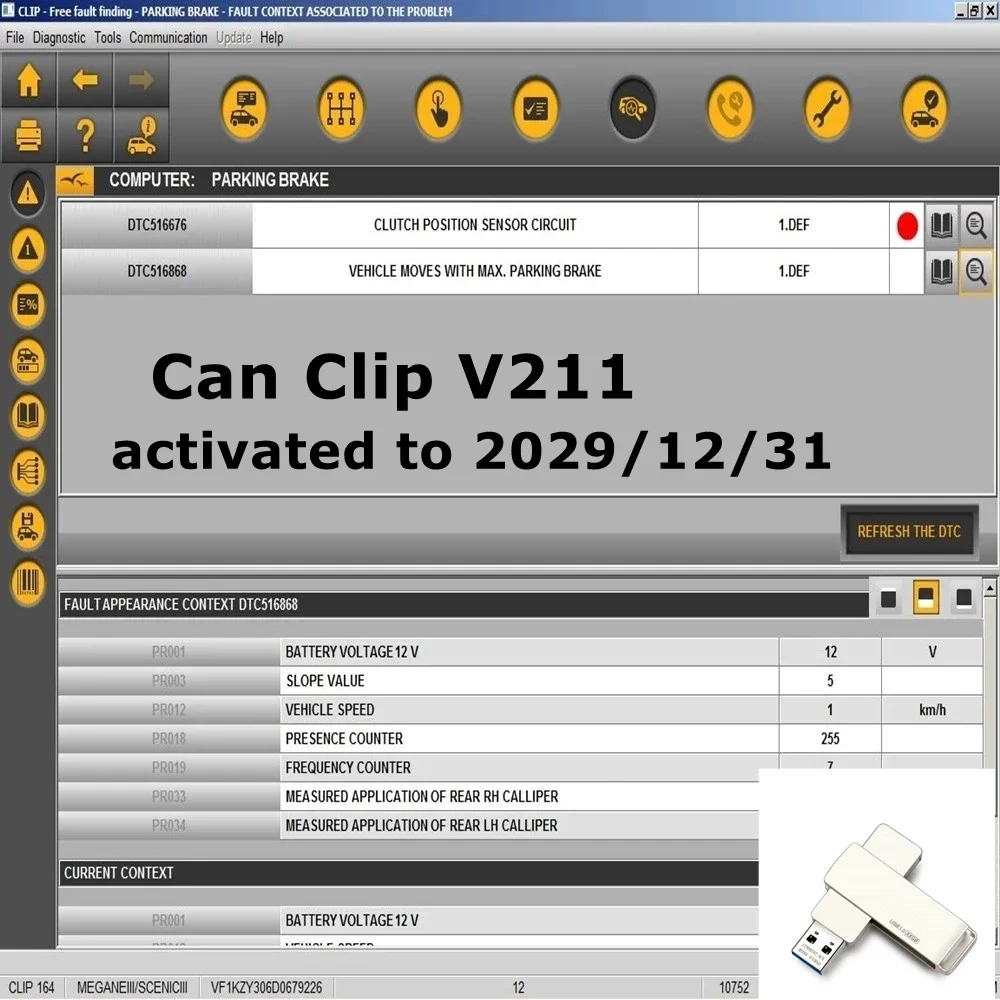 Latest Software V212 For Renault Can C lip Diagnostic Interface+Reprog V191+Pin Extractor V2+Dialogys V4.72 Sent by email/U Disk