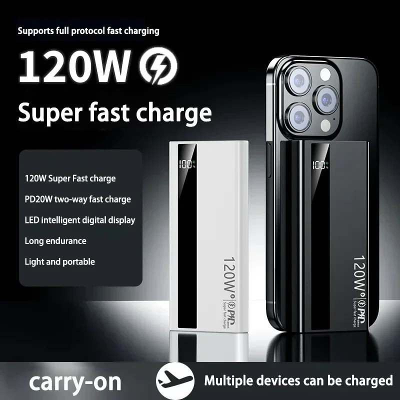 Xiaomi 120W 200000mAh High Capacity Power Bank Super Fast Charging Power Bank Portable Battery Charger For iPhone Samsung Huawei-4