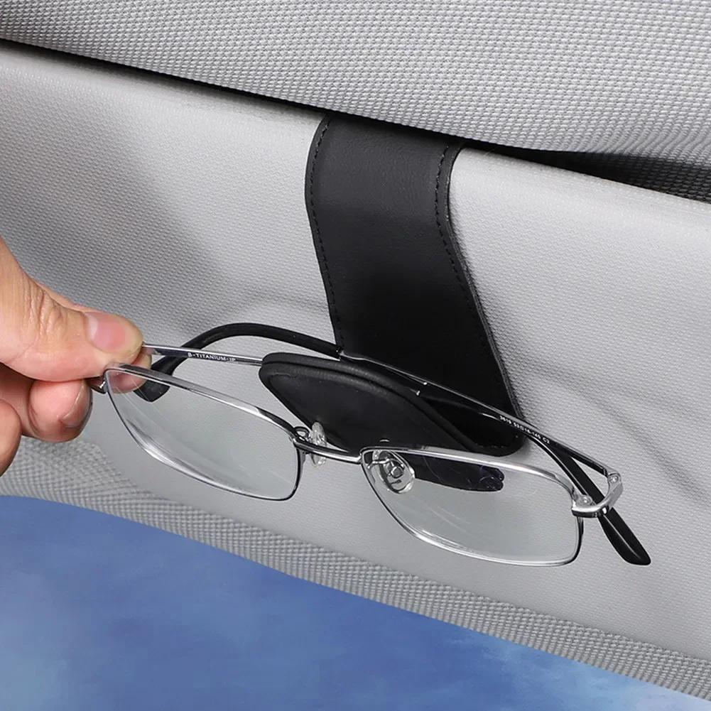 Universal Car Auto Sun Visor Glasses Box Sunglasses Clip Card Ticket Holder Stand Fastener Pen Case Eyeglasses Car Accessories-5