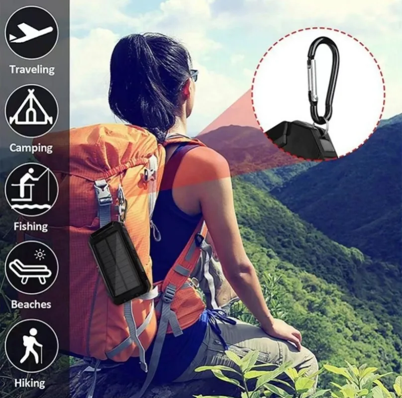 Xiaomi 200000mAh Solar Power Bank with Dual USB Ports Travel & Outdoor Solar Phone Charger for Camping-3