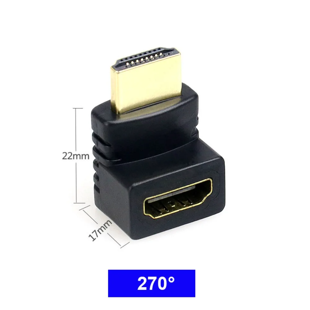 4K Adapter HDMI-compatible 90 Degree Right-angle Adapter 270 Degree Male To Female Elbow Connector Converter-2