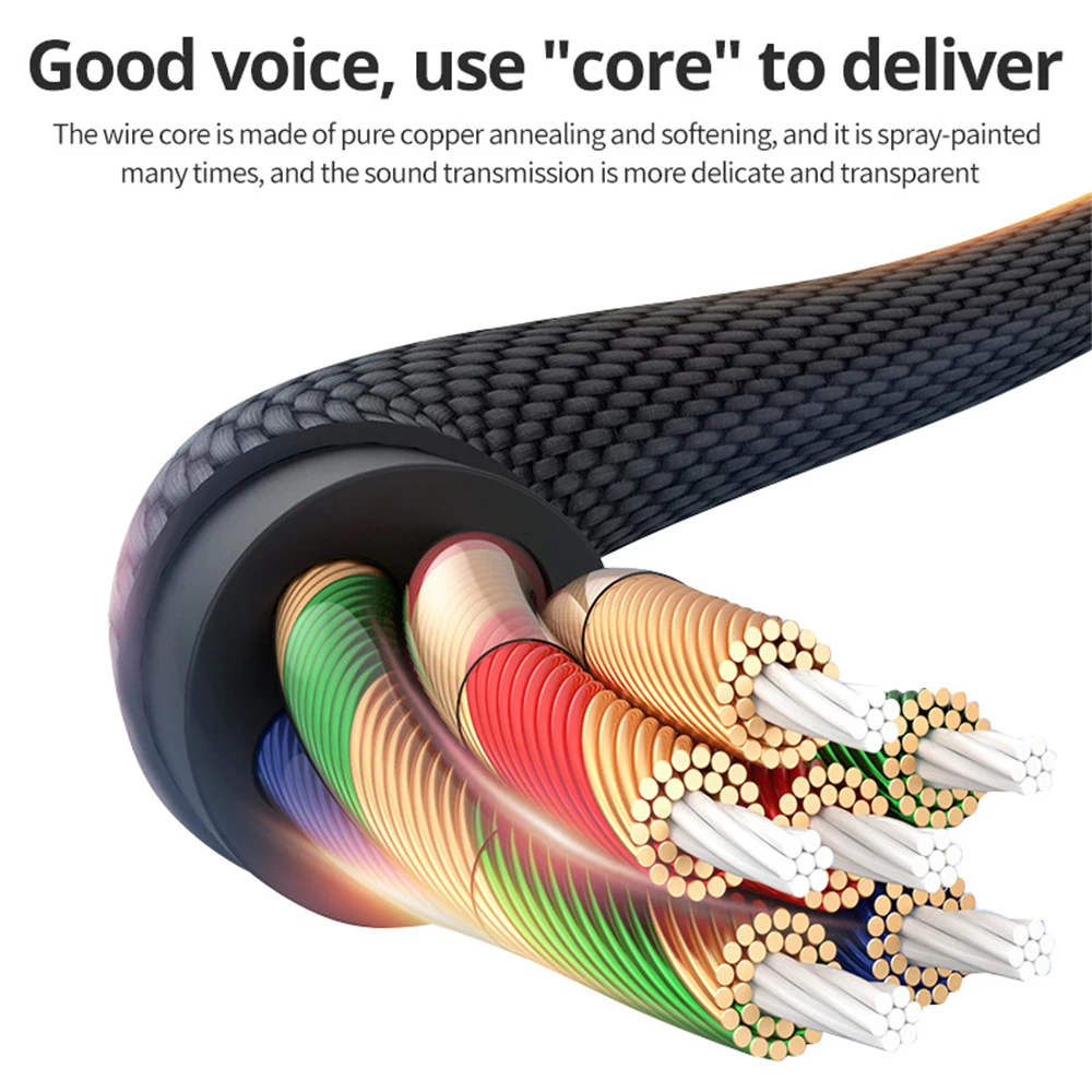 NNBILI Nylon Braid USB Type C To 3.5mm Aux Adapter Type-c 3 5 Jack Audio Cable Earphone Cable Converter for Huawei vivo xiaomi-5
