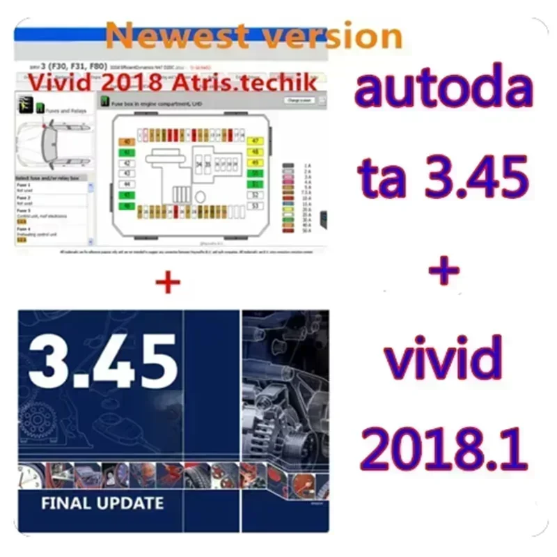 Hot AutoData latest 3.45 Car Software + Vivid Workshop Data Atris-Stakis Technik 2018.01V Multi languages Polish Spanish Li