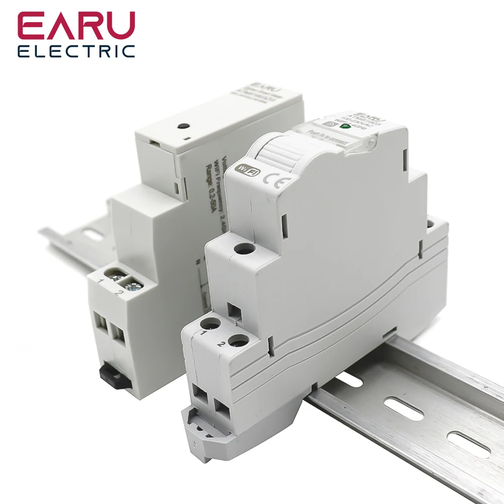 Tuya Smart WiFi  Zigbee Electricity KWH Meter Din Rail Single Phase AC 110V 240V 50A 63A CT AC Meter App Real Time Monitor Power-6