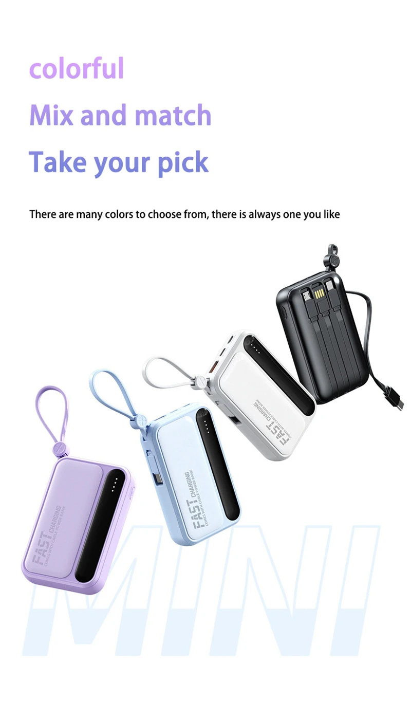 OnePlus 50000mAh Power Bank Fast Charging Large Capacity Charger  With 4 Cable Portable External Battery For IPhone Samsung 2025-6