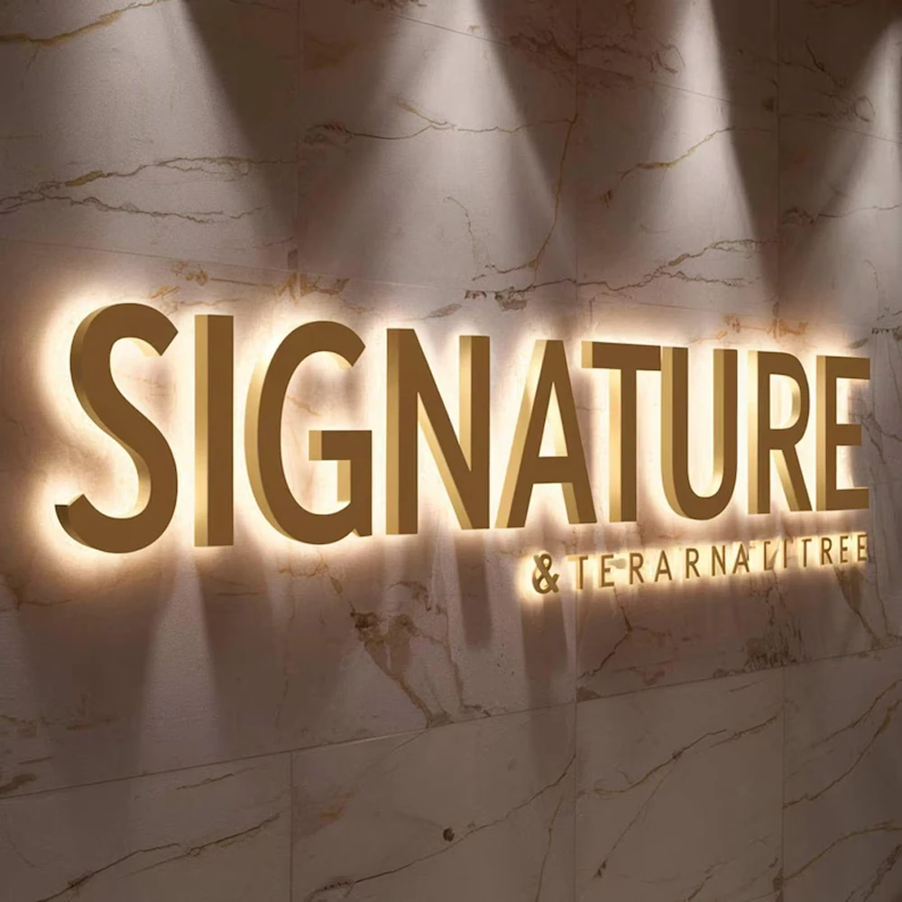 Custom 3D Metal LED Sign Luminous Lettering for Outdoor/Indoor Company Store Logo Wall Decor Illuminated Light Signage-3