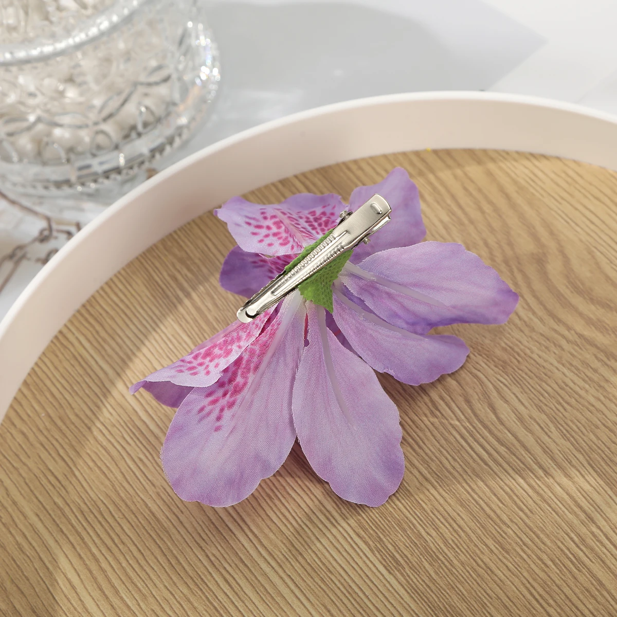 AWAYTR Bohemia Canna Flowers Samll Hair Clips Hawaii Bridal Flowers Hair Clips Hairpins Barrette For Wedding Hair Accessories-3
