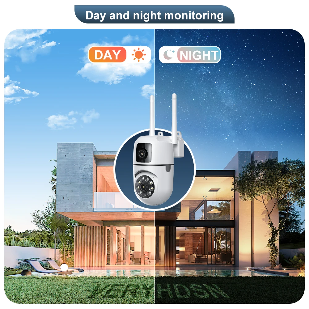 4K 8MP PTZ WIFI Camera Dual Lens Outdoor Night Vision Human Detection Auto Track CCTV Surveillance IP Camera Security Protection-3
