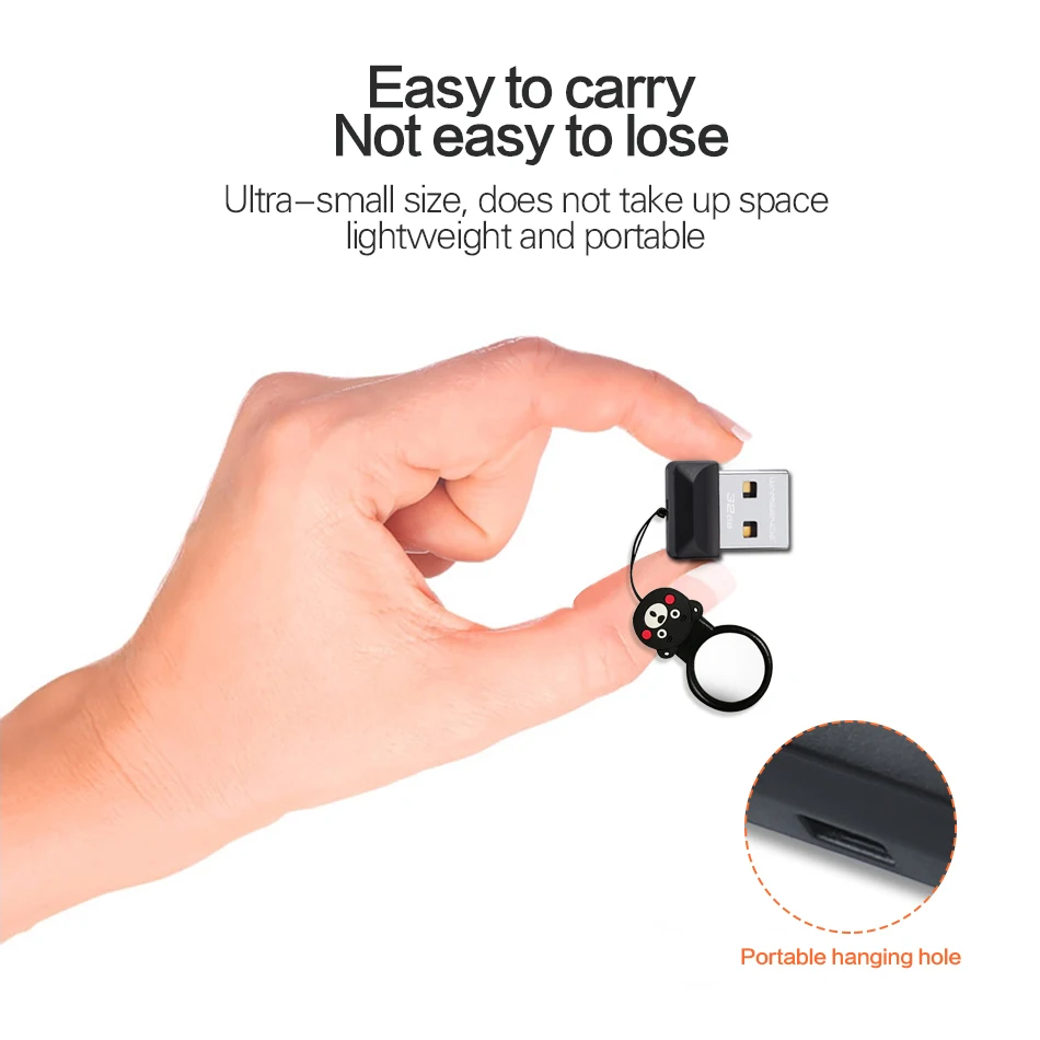 WANSENDA Super Mini USB Flash Drive Waterproof Pendrive 64GB 32GB 16GB 8GB 4GB Real Capacity USB 2.0 Memory Stick Thumbdrive-3