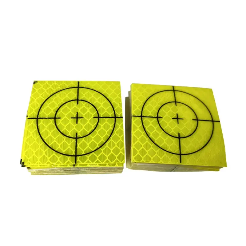100pcs Size 60x60mm 20 30 40 50 mm Reflector Sheet For Total Station Survey Geography Fluorescent Green Sheet Reflective Sticker-5
