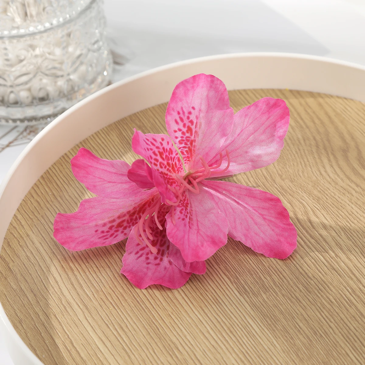 AWAYTR Bohemia Canna Flowers Samll Hair Clips Hawaii Bridal Flowers Hair Clips Hairpins Barrette For Wedding Hair Accessories-5