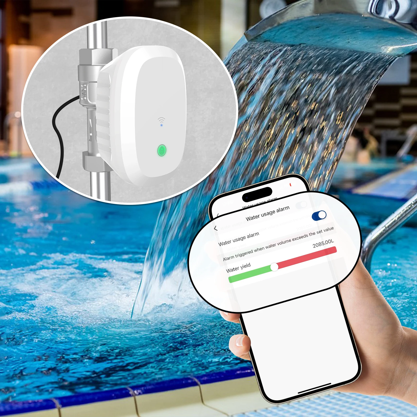 Tuya Smart WiFi Water Valve Water Meter Water Flow Rate Water Temperature Display Timer Smart Life APP Control Home Automation-3