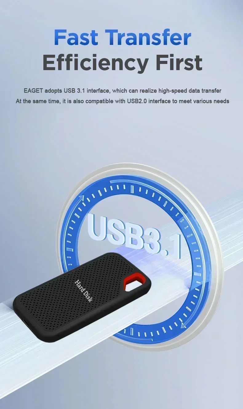 【4TB Portable SSD】USB-C External Hard Drive - 520MB/s Ultra Slim Shockproof Ssd Solid Disk for Laptop/PC/Mac/PS5/Photography-2