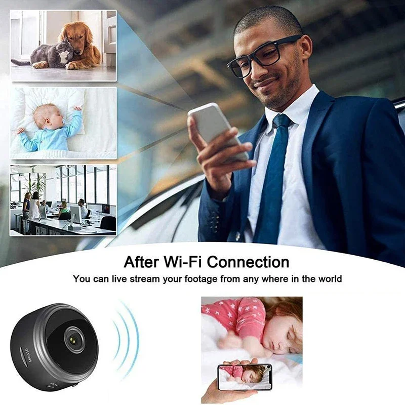 9 WiFi Mini Camera Wireless Video Recorder Voice Recorder Security Monitoring Camera Smart Home For Infants And Pets-3