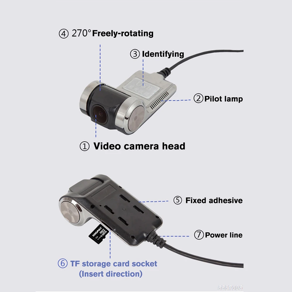 Car DVR ADAS LDWS Dash Cam Full HD 1080P Dash Cam For DVD Android Player Navigation Unit Auto Audio Voice Alarm Video Recording-6