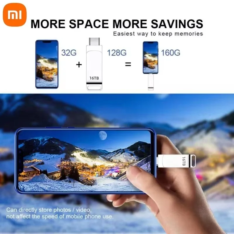 XIAOMI 16TB 3.2 Flash Drives High Speed USB Transfer Metal Pendrive Memory Card Pendrive Flash Disk Memoria Waterproof Stick-2