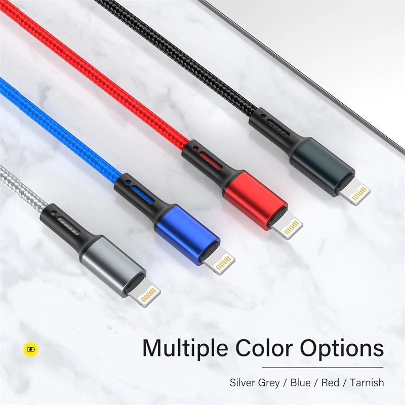 3A USB Cable For iPhone 14 13 12 11 Pro Max X XR 6s 7 8 Plus 2m 3m Lead Mobile Phone Fast Charging Cord Data Charger Wire-5