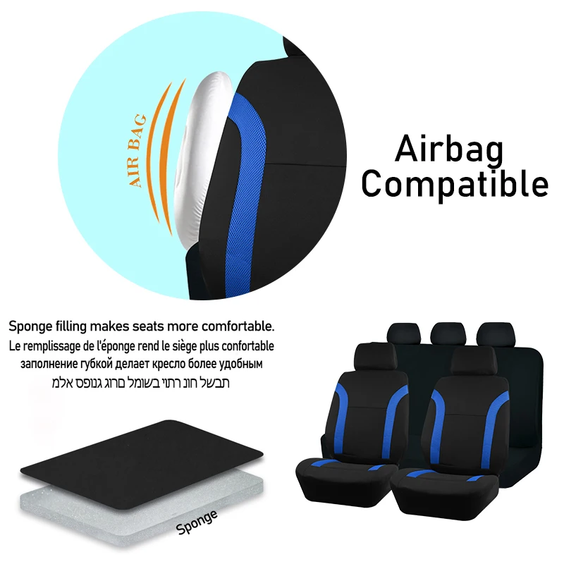 Universal Breathable Car Seat Covers Air Mesh Fabric Splicing With Polyester Fabric Fit For Most Car Suv Accessories Interior-6