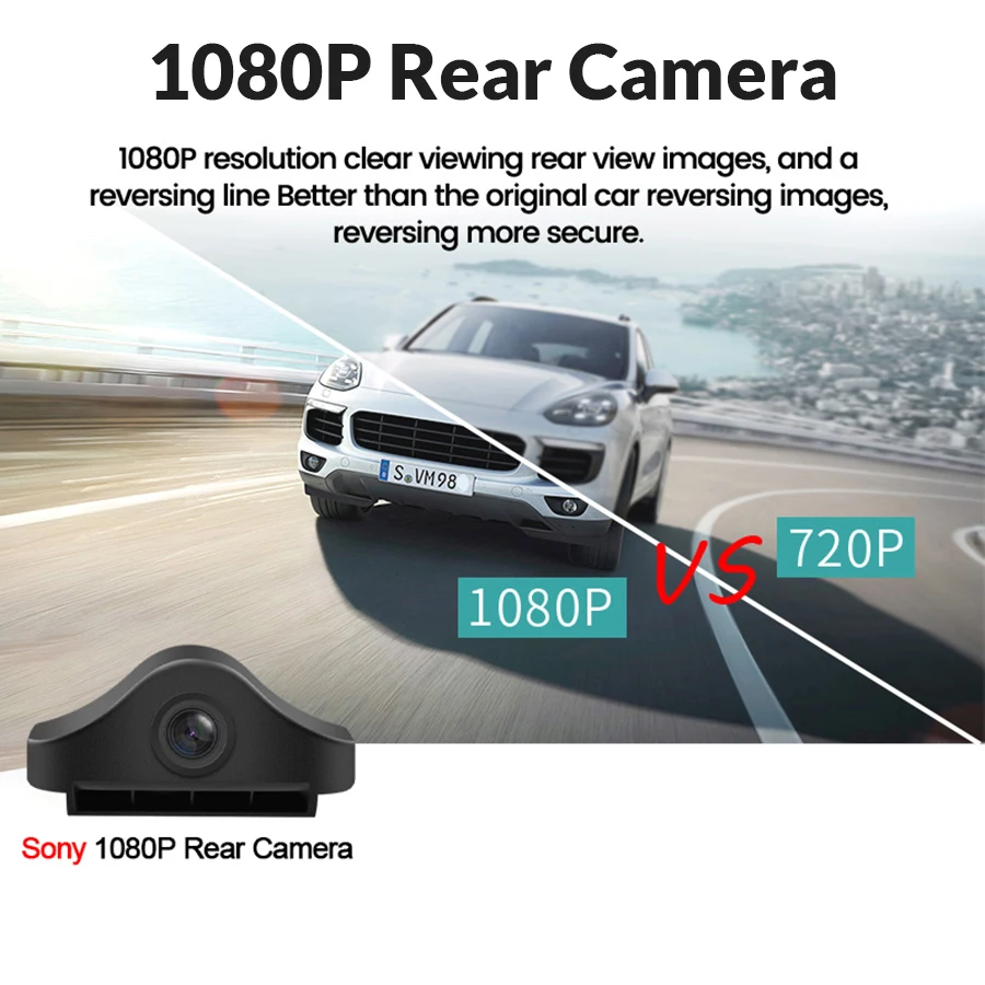 FHD 1080P 2.5mm 4 Pin Jack Port Sony Car DVR Mirror Rear View Camera Night Vision Reversing Auto Parking Monitor Waterproof-4