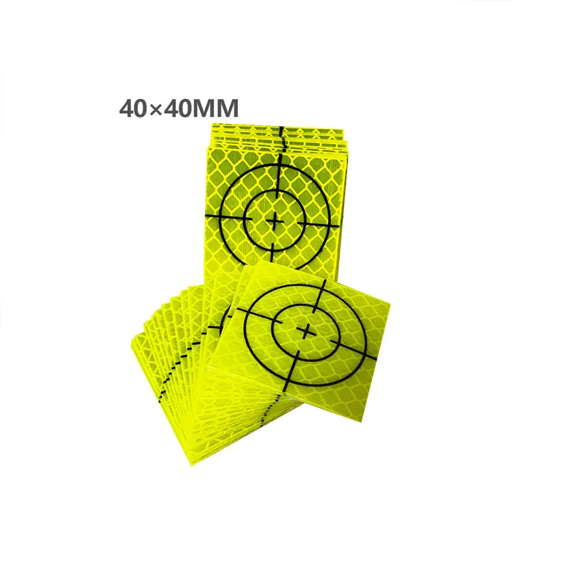 Fluorescent Green 100 Pcs Reflector Sheet Reflective Tape Target Total Station 20/30/40/50/60mm-3